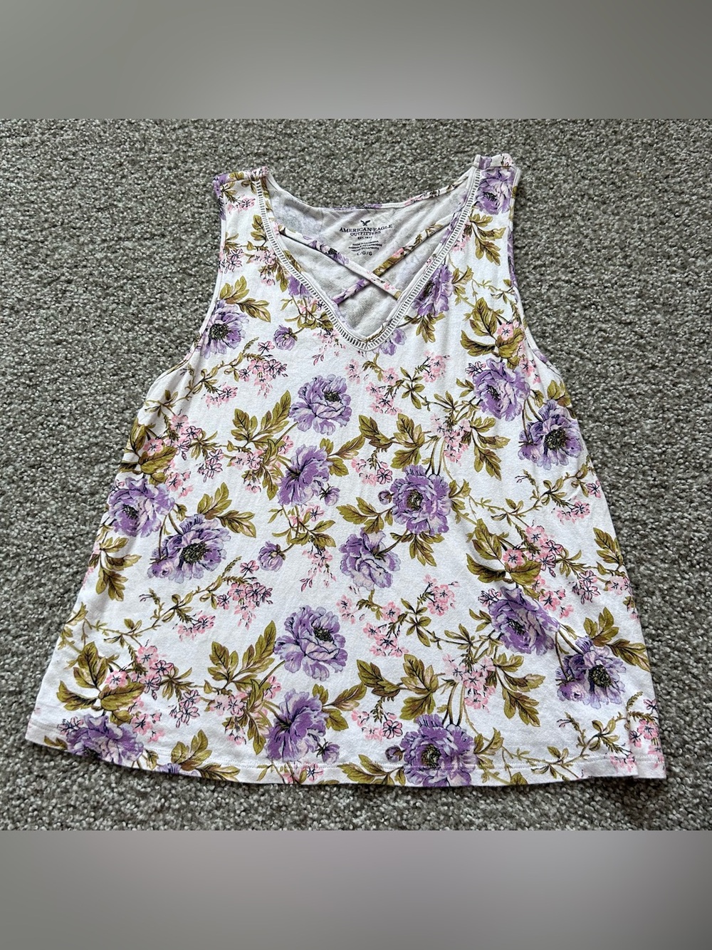 American Eagle Floral Tank Top